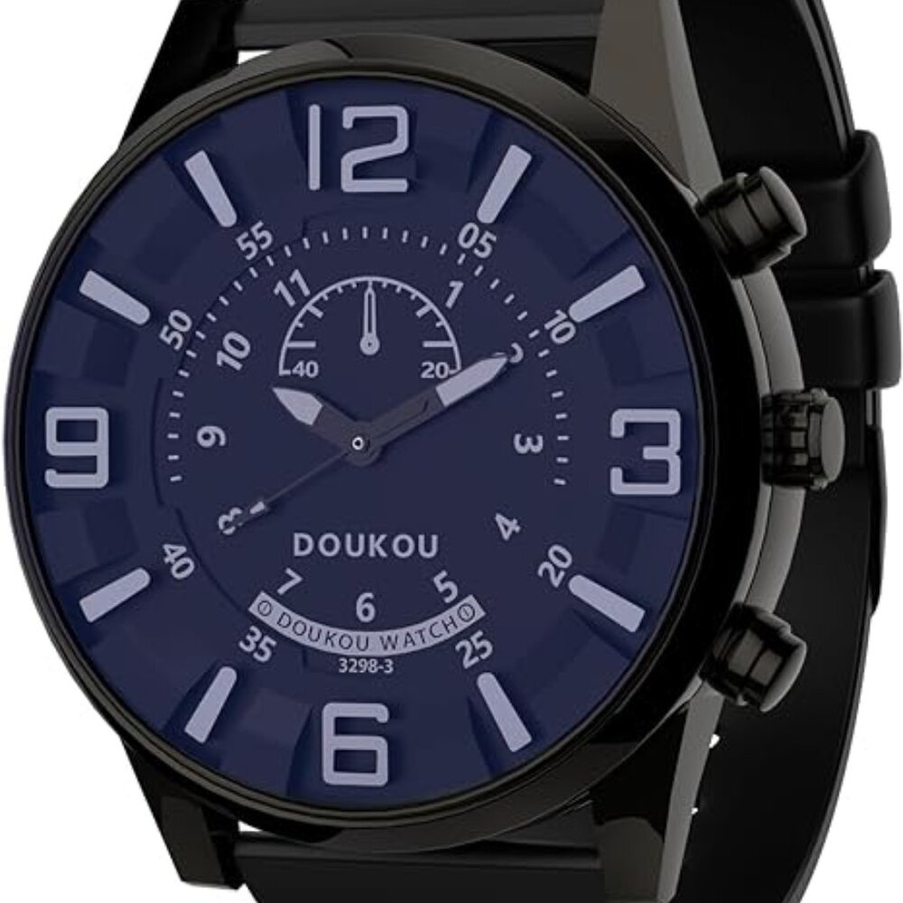 (SOLD ON EBay)  DOUKOU Men's Watch~ Analog- Sapphire Glass- 3D Numeral Dial - Picture 3 of 10